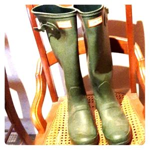 Matte Green HUNTER Boots! SURPRISE GIFT!